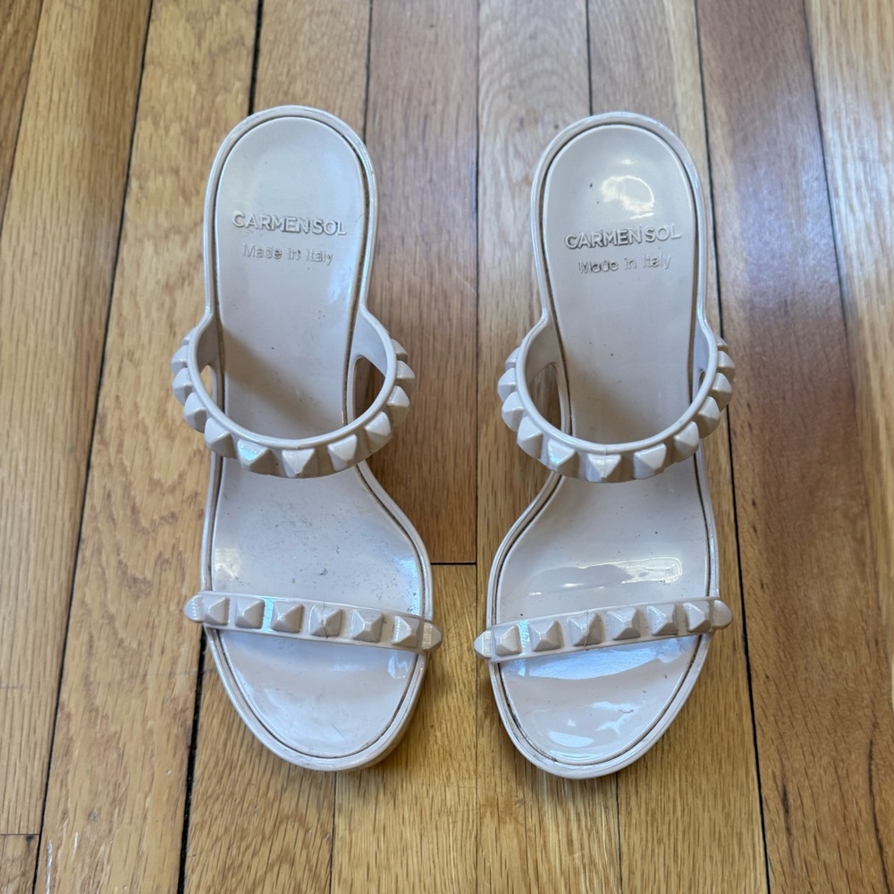 Nude Carmen del Sol Jelly wedges